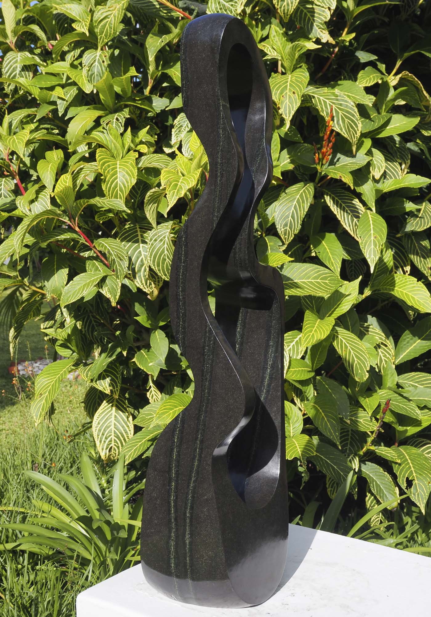 Abstract female form Secret Woman by Nesbert Mukomberanwa - left side