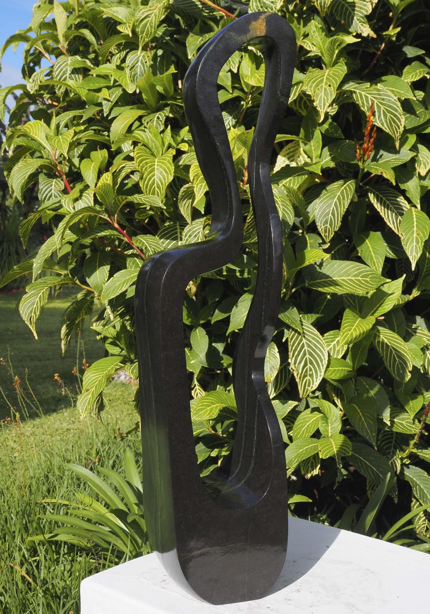 Abstract female form Secret Woman by Nesbert Mukomberanwa - back