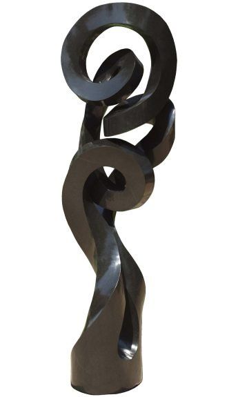 Abstract Garden sculpture Blooming Family by Peter Gwisa from Zimbabwe