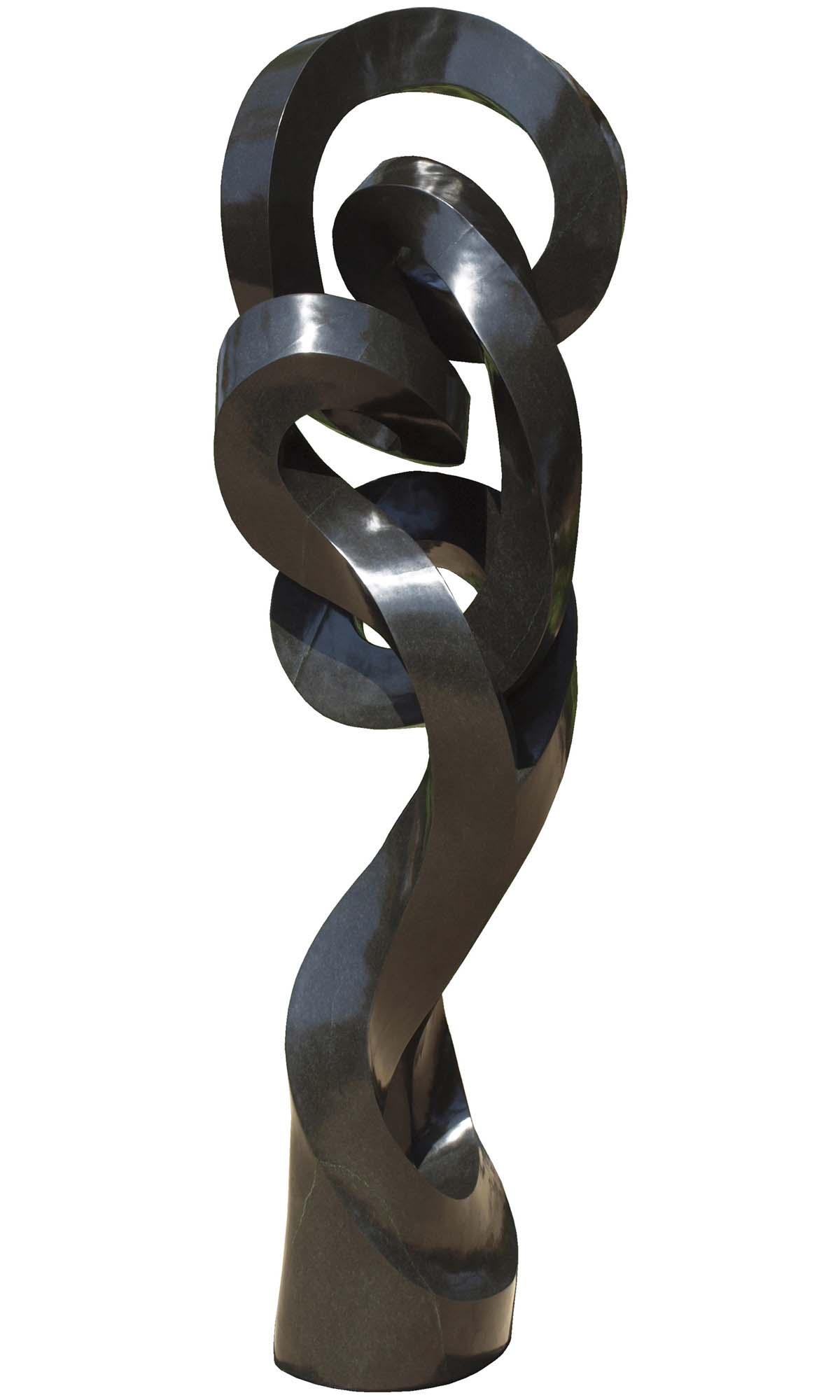 Abstract Zimbabwean stone sculpture Blooming Family by Peter Gwisa from Zimbabwe