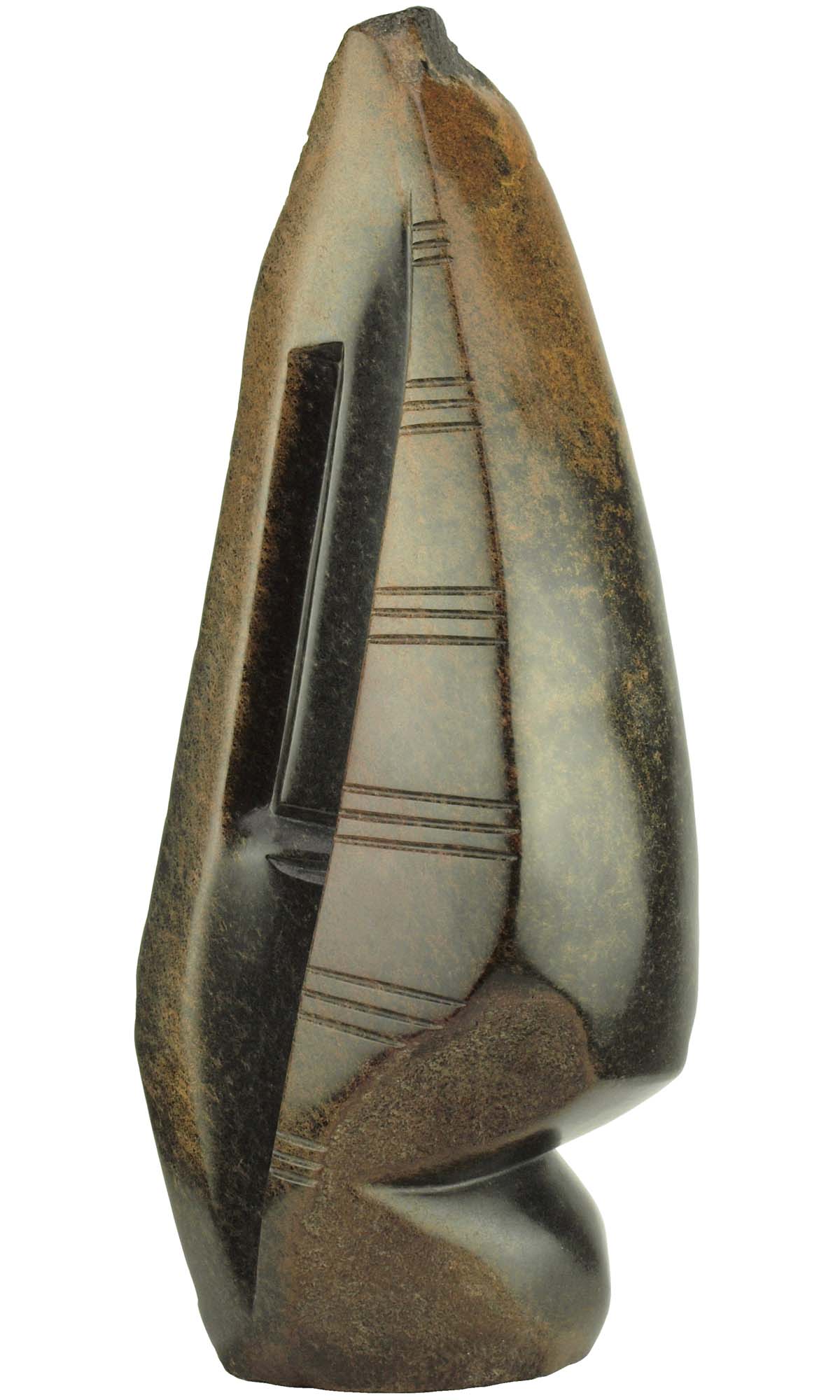 Genuine Shona sculpture by a master - Man In A Trance by Nicholas Mukomberanwa - front right