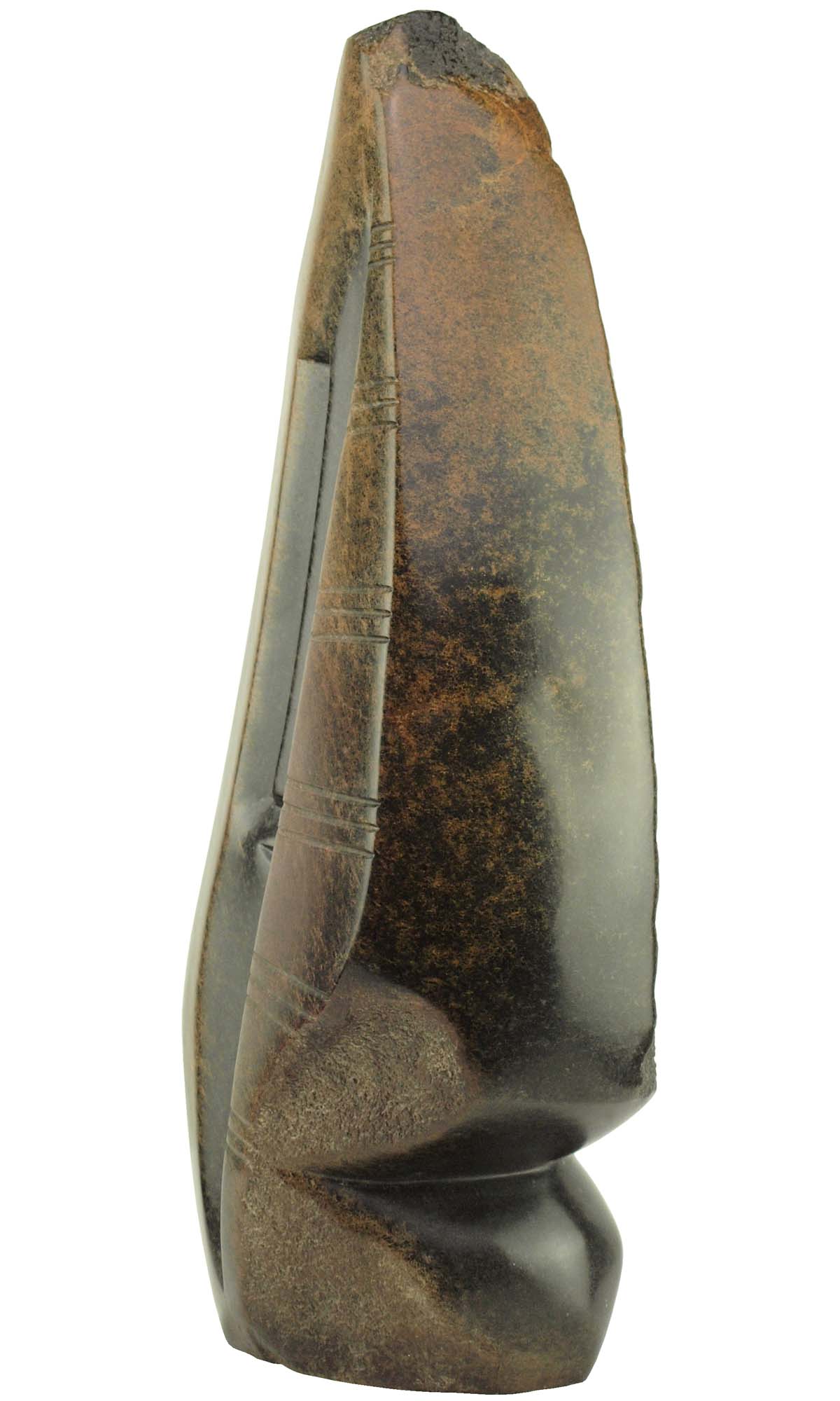 Genuine Shona sculpture by a master - Man In A Trance by Nicholas Mukomberanwa - right side
