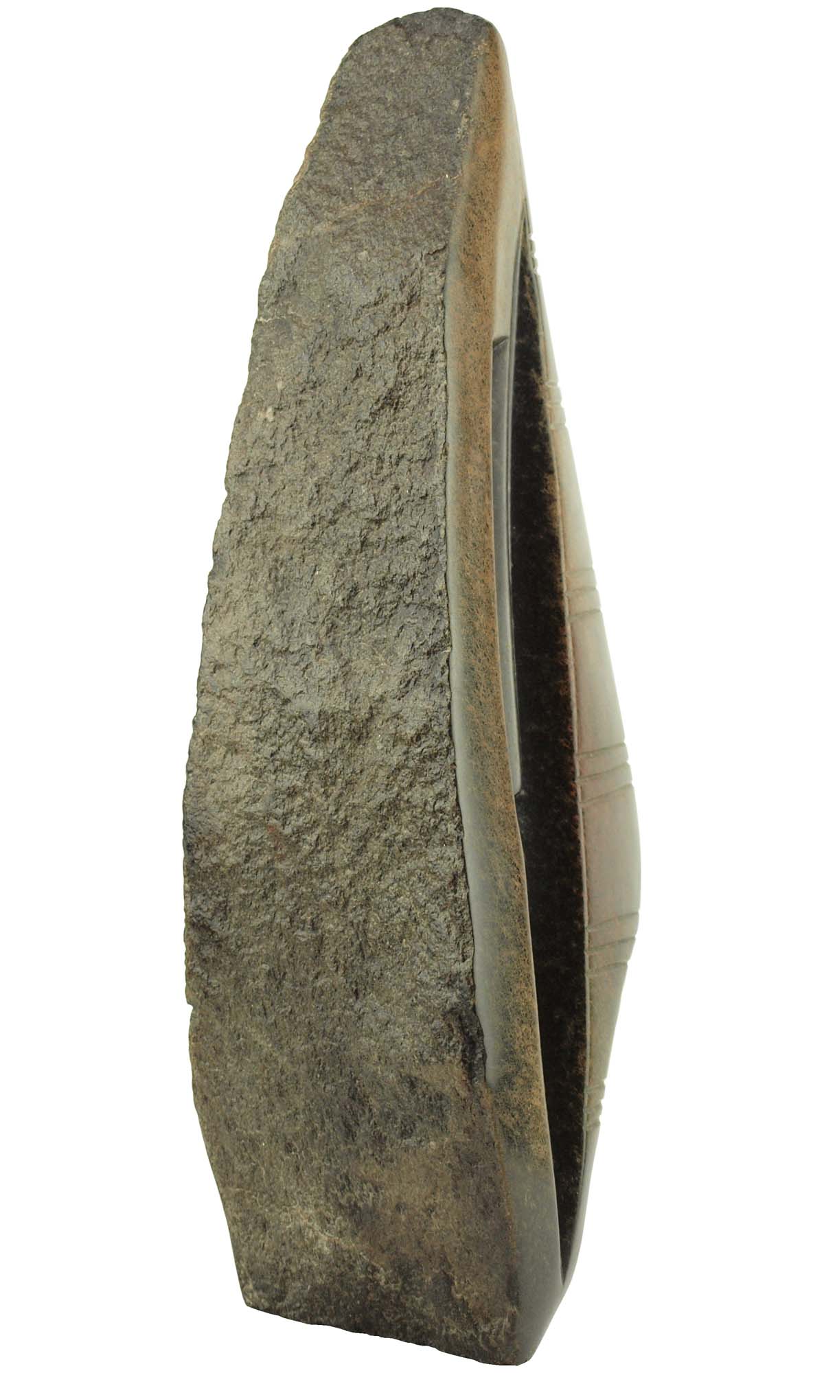Genuine Shona sculpture by a master - Man In A Trance by Nicholas Mukomberanwa - left side