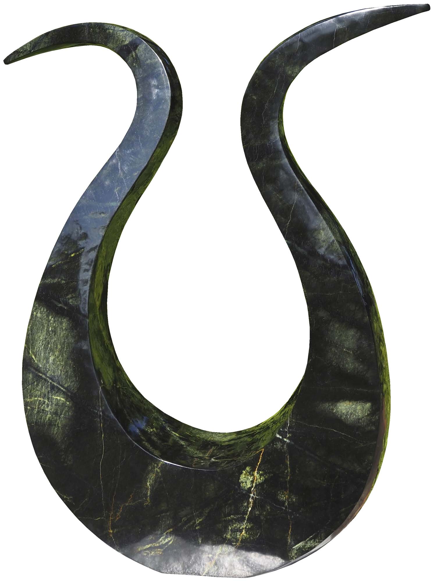 Abstract Shona stone sculpture - Relaxing Partners by Nesbert Mukomberanwa - back