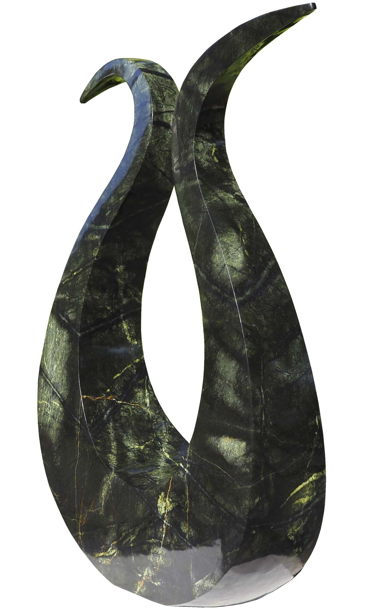 Abstract Shona stone sculpture - Relaxing Partners by Nesbert Mukomberanwa - back right