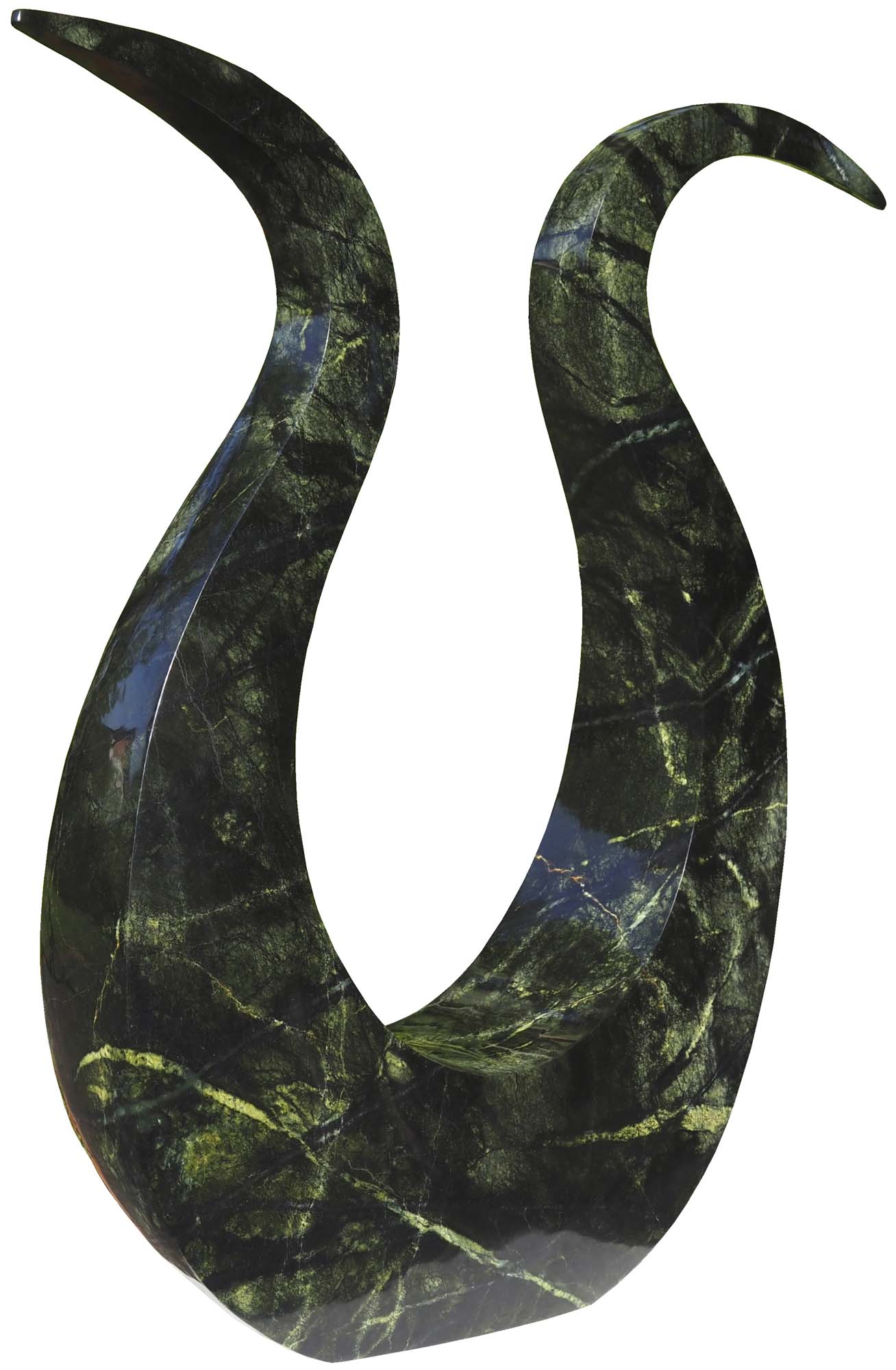 Abstract Shona stone sculpture - Relaxing Partners by Nesbert Mukomberanwa - front left