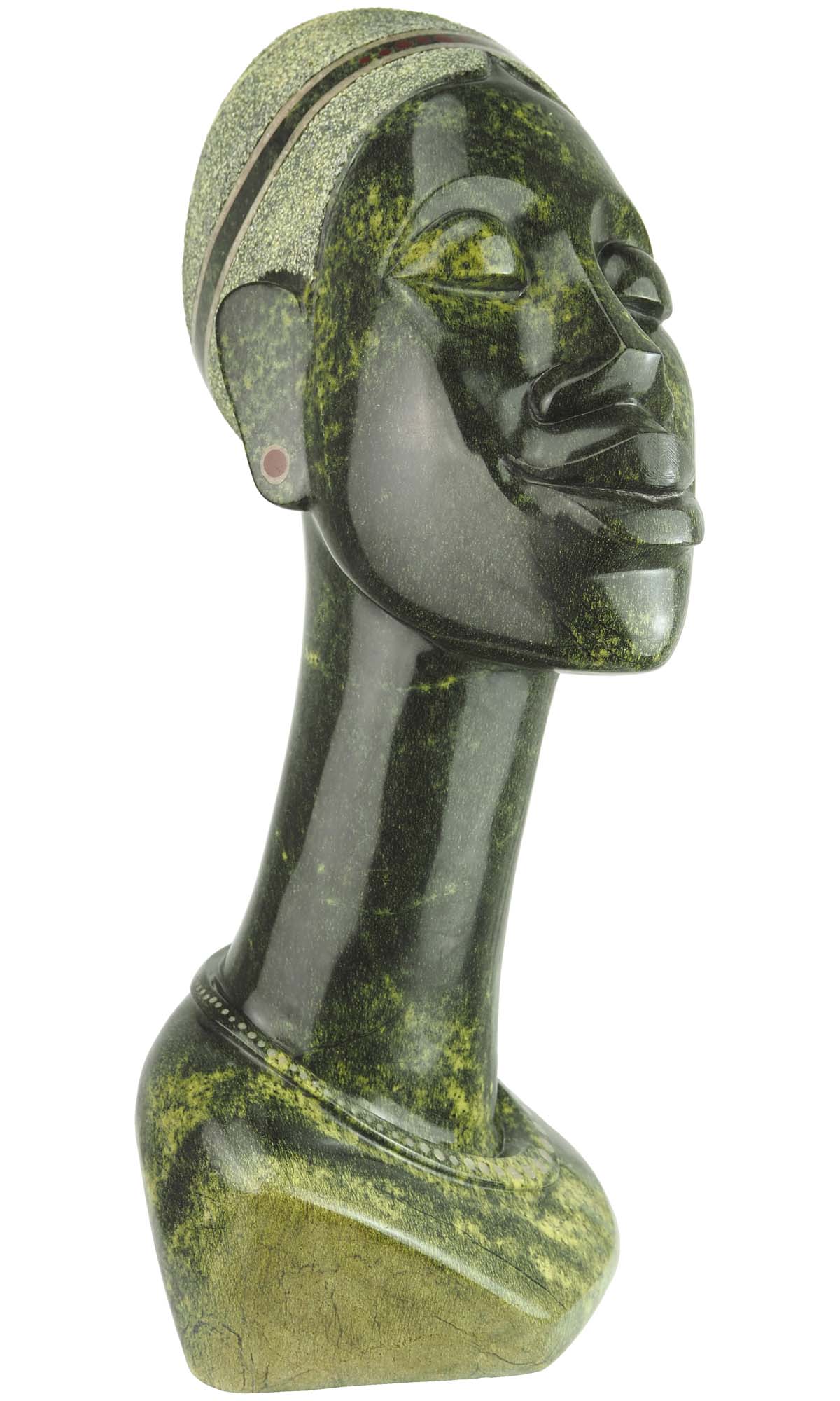 Stone head Chief's First Wife by Joe Mutasa - left side