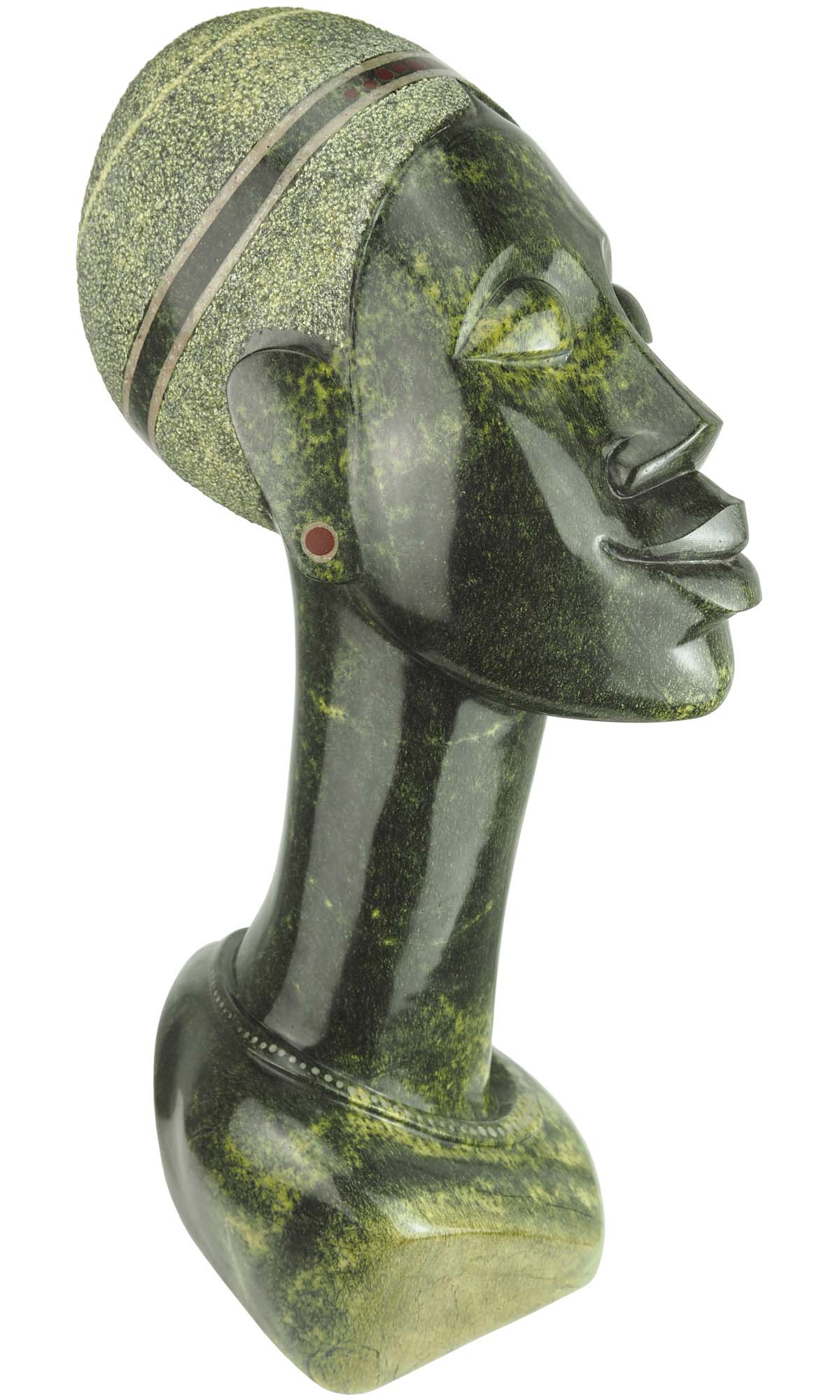 Stone head Chief's First Wife by Joe Mutasa - left profile from above