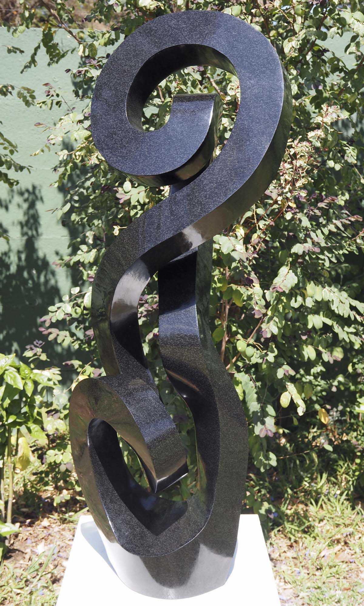 Affordable unique outdoor garden art - With All My Heart by Charles Kowo - front right