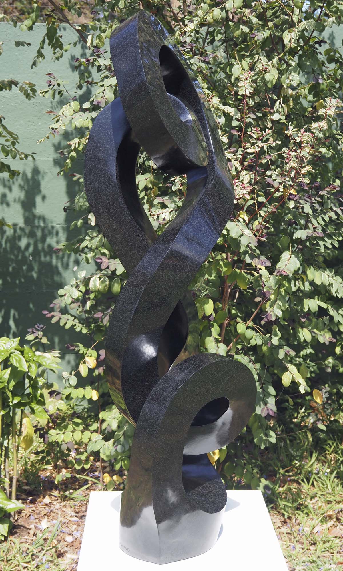 Affordable unique outdoor garden art - With All My Heart by Charles Kowo - left side