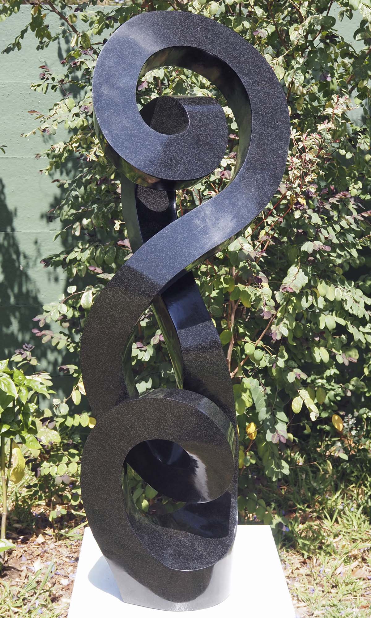 Affordable unique outdoor garden art - With All My Heart by Charles Kowo - front left