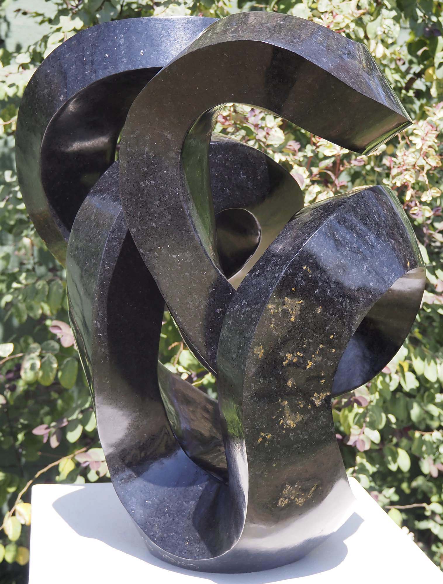 Affordable art original sculpture - Special Gift by Charles Kowo - back right