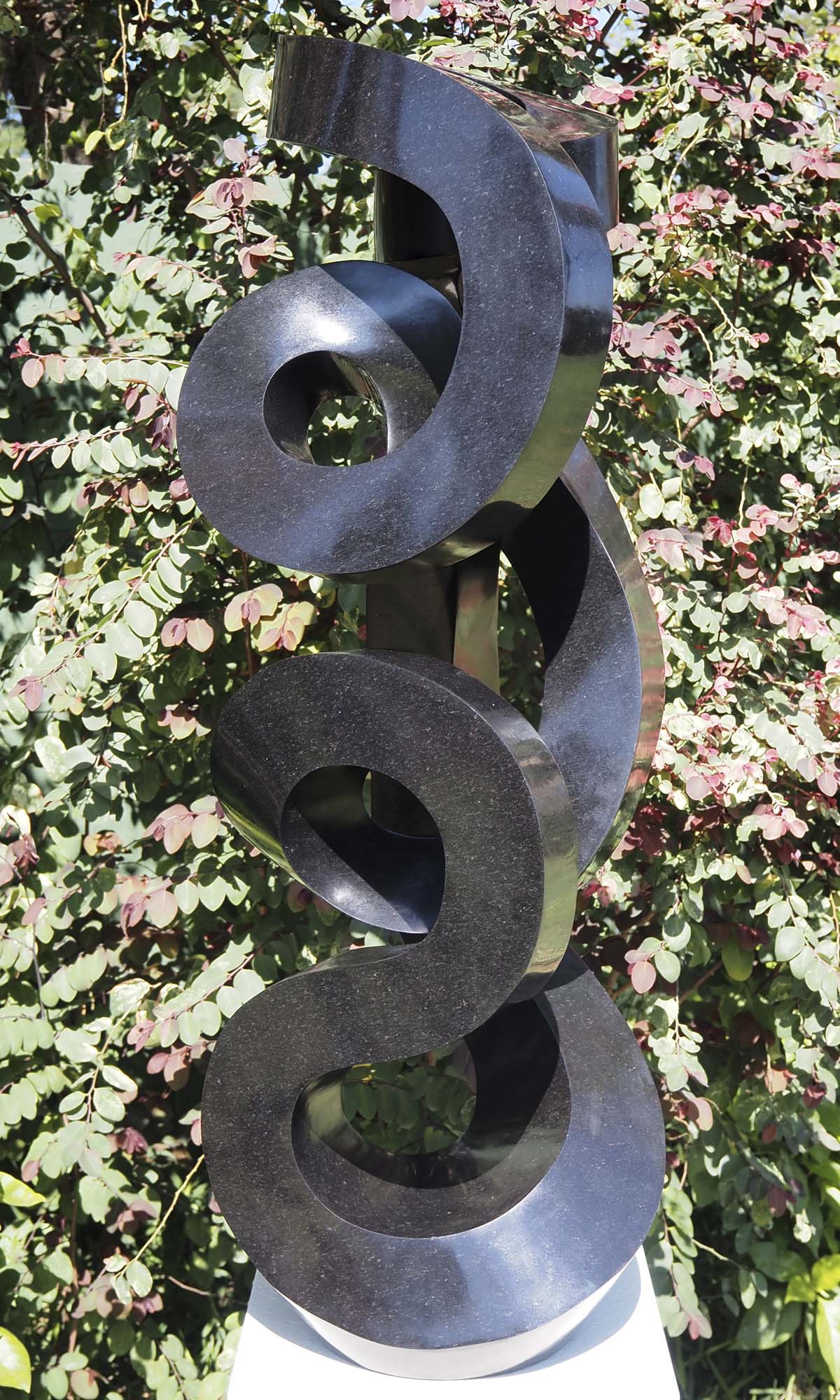 Garden art ornament sculpture - Real Life by Charles Kowo - front right