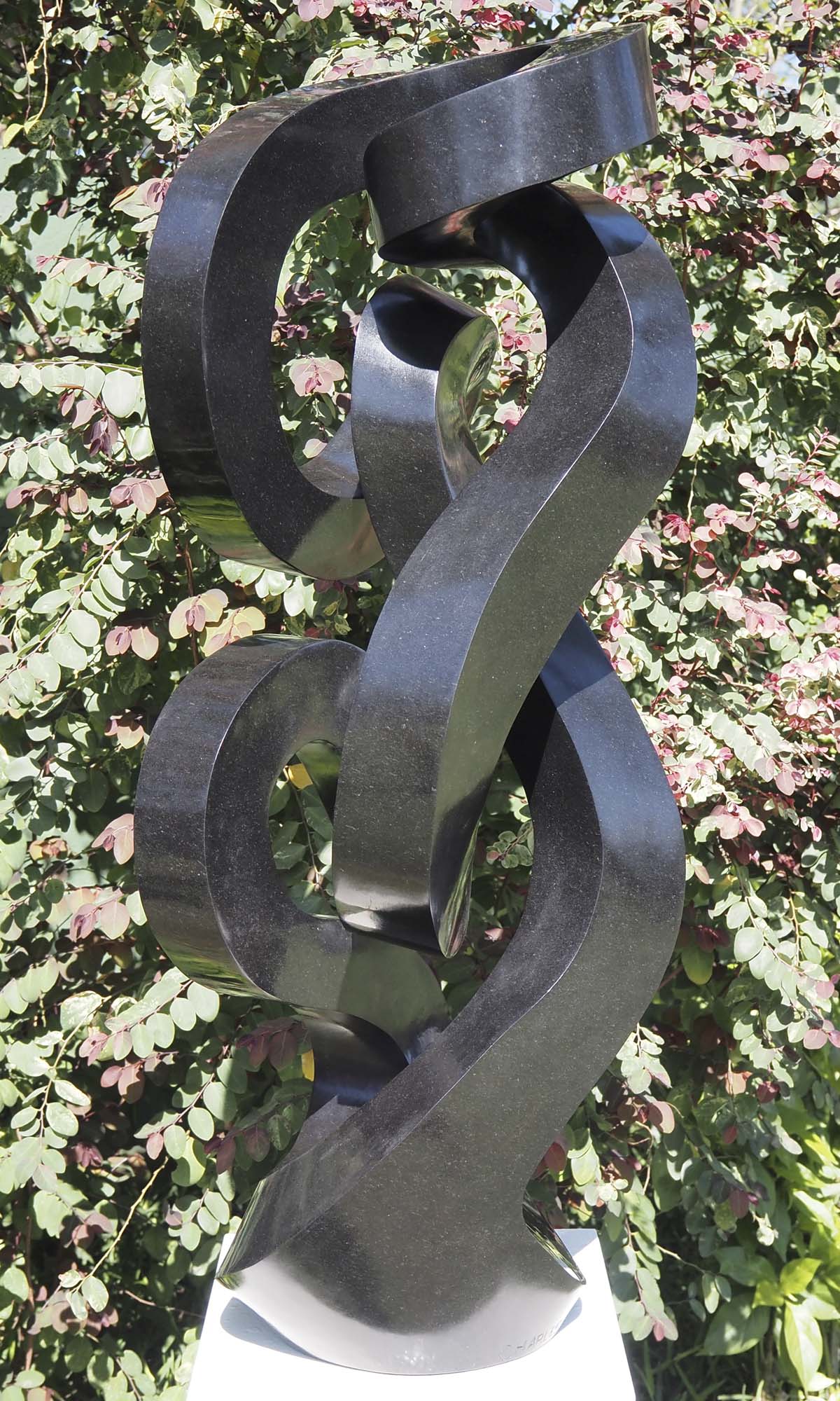 Garden art ornament sculpture - Real Life by Charles Kowo - back left