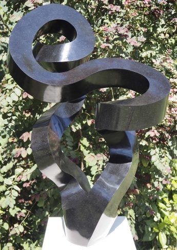 Original affordable stone sculpture - Water Lily by Charles Kowo - main image