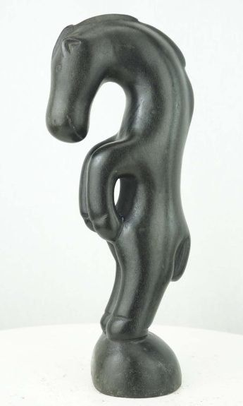 Horse sculpture stone carving - Dancing Horse by Ephraim Chaurika - main image