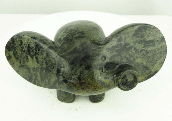 Elephant sculpture stone carving gift - Flying Elephant by Ephraim Chaurika - main image