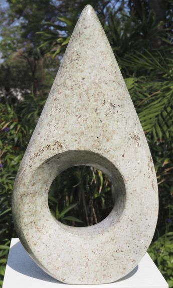 Original abstract art gift sculpture - Droplet by Michael Gwaravaza - main image