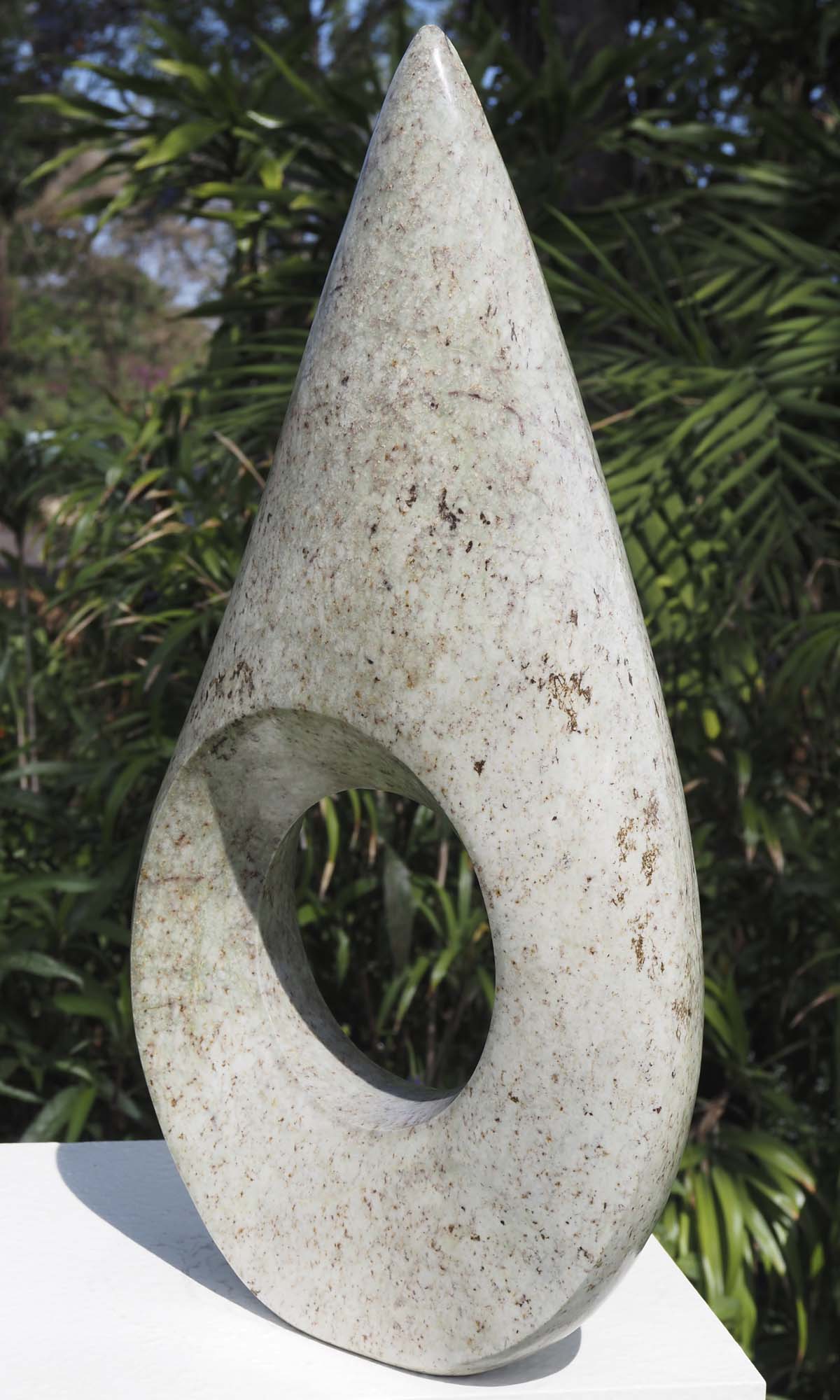 Original abstract art gift sculpture - Droplet by Michael Gwaravaza - side 1 right