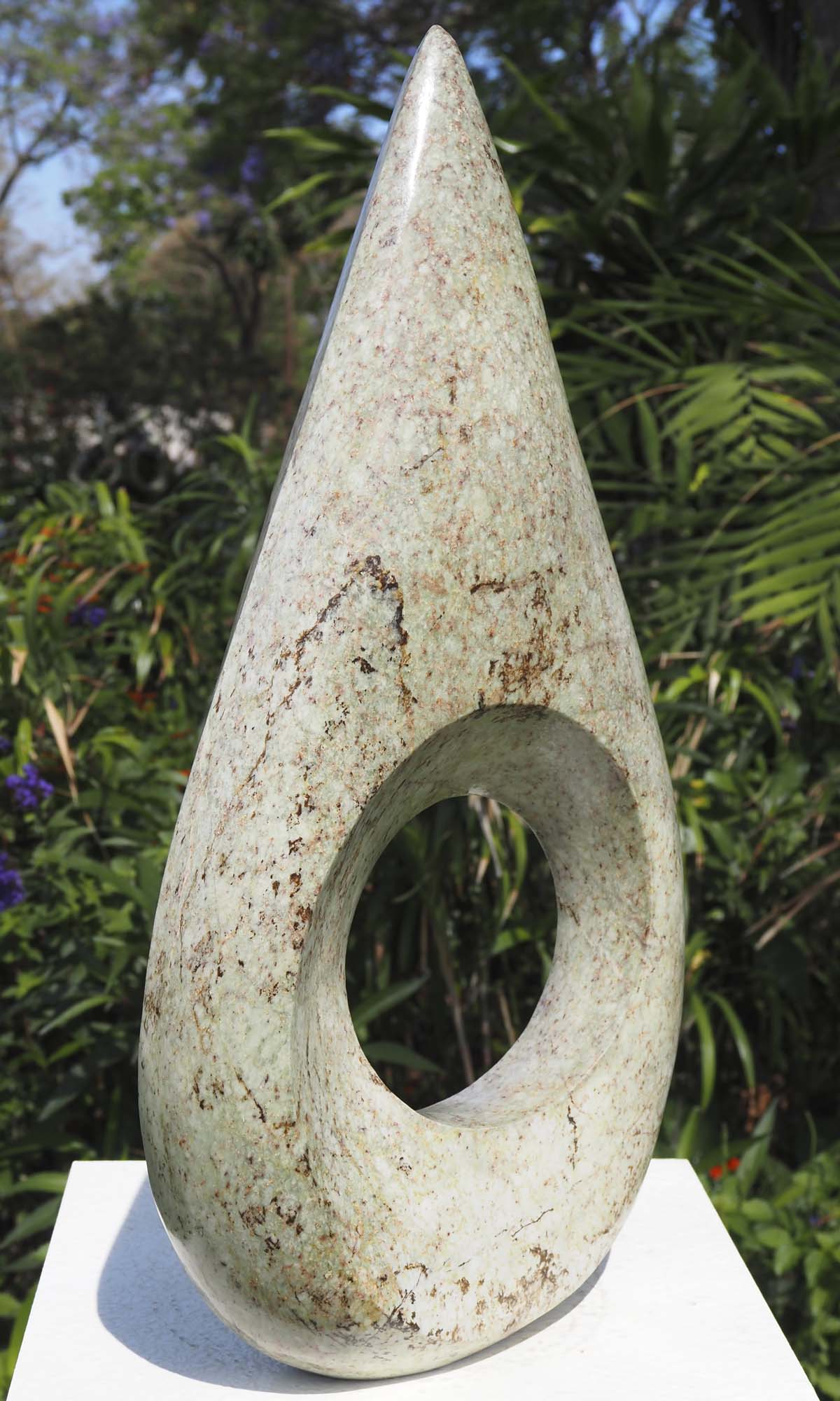 Original abstract art gift sculpture - Droplet by Michael Gwaravaza - side 2 left