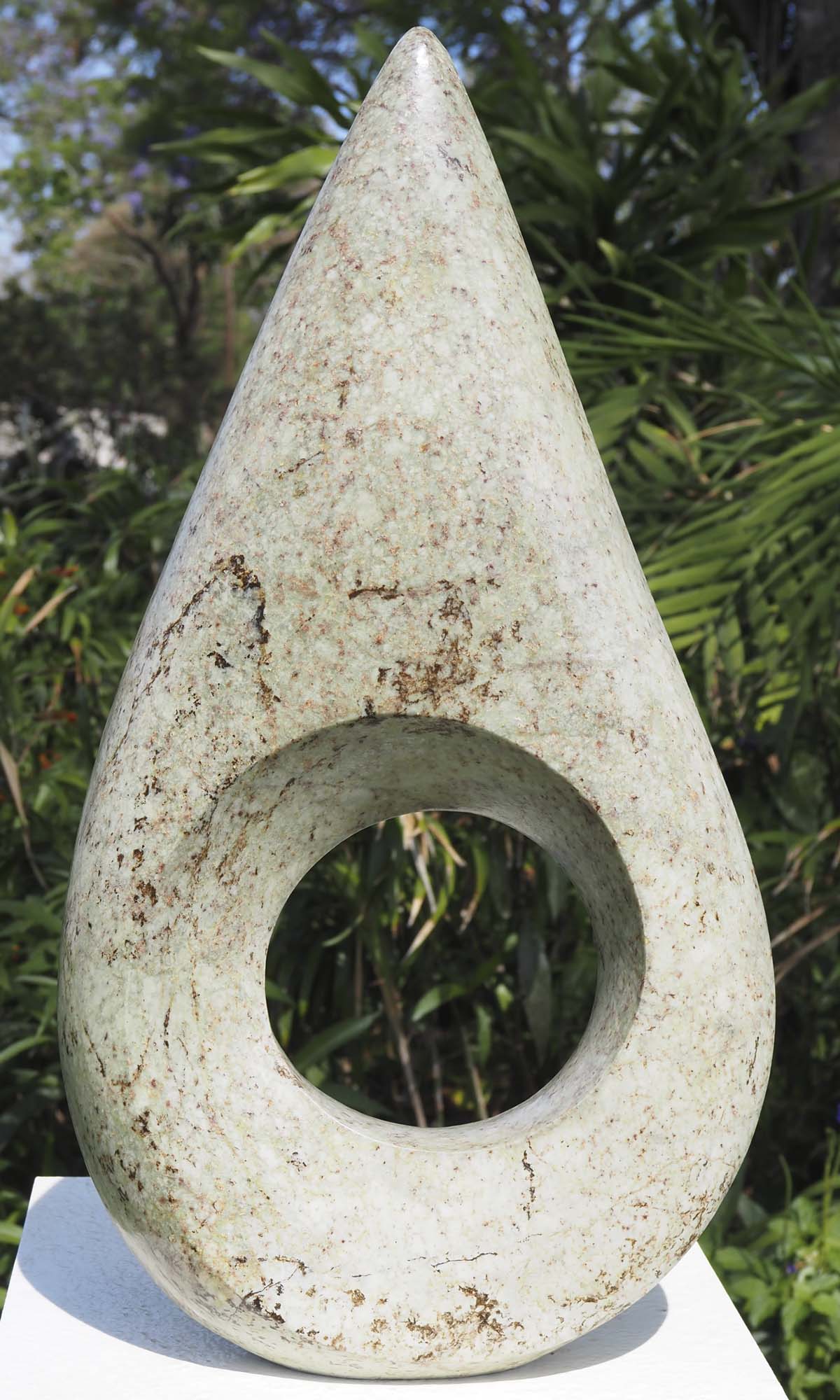 Original abstract art gift sculpture - Droplet by Michael Gwaravaza - side 2