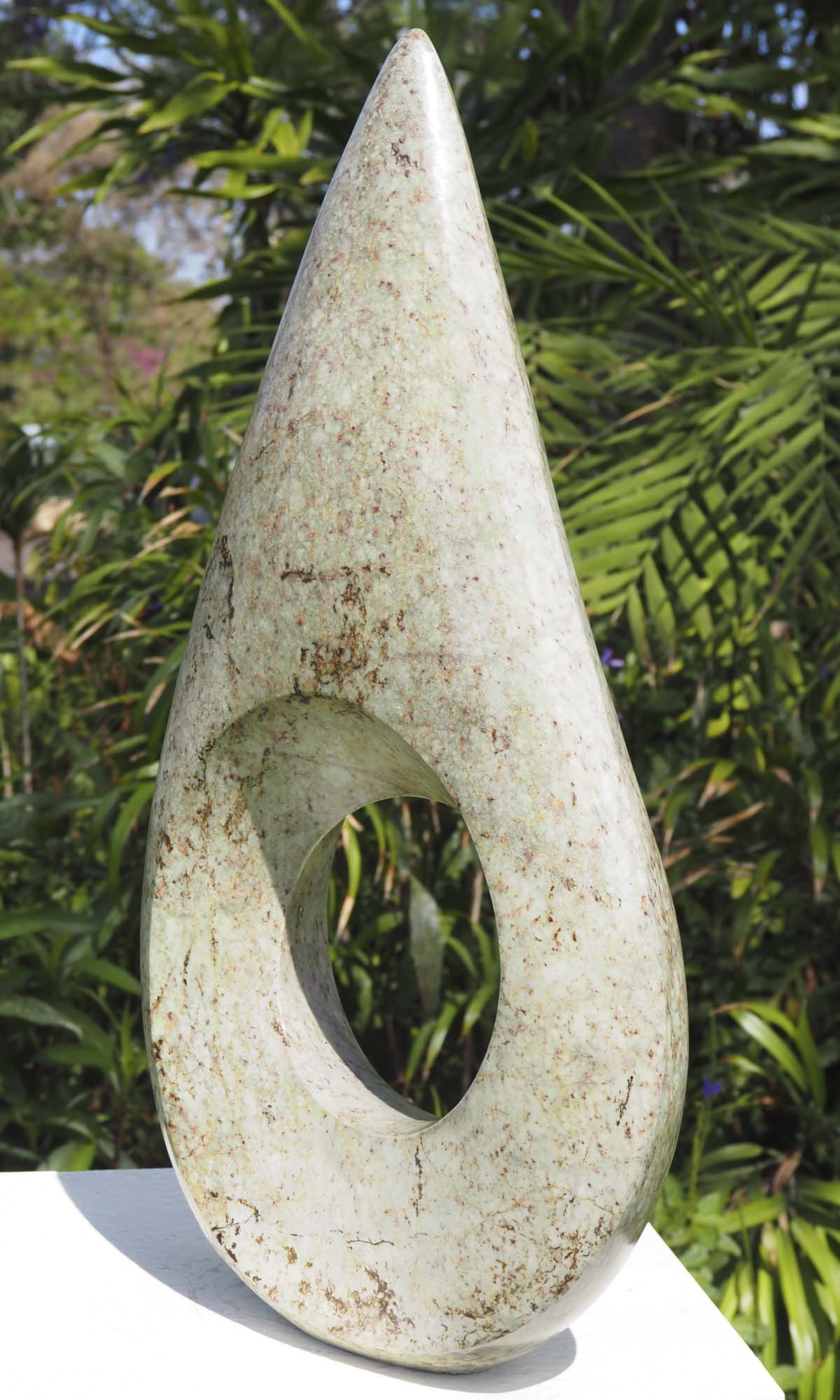Original abstract art gift sculpture - Droplet by Michael Gwaravaza - side 2 right