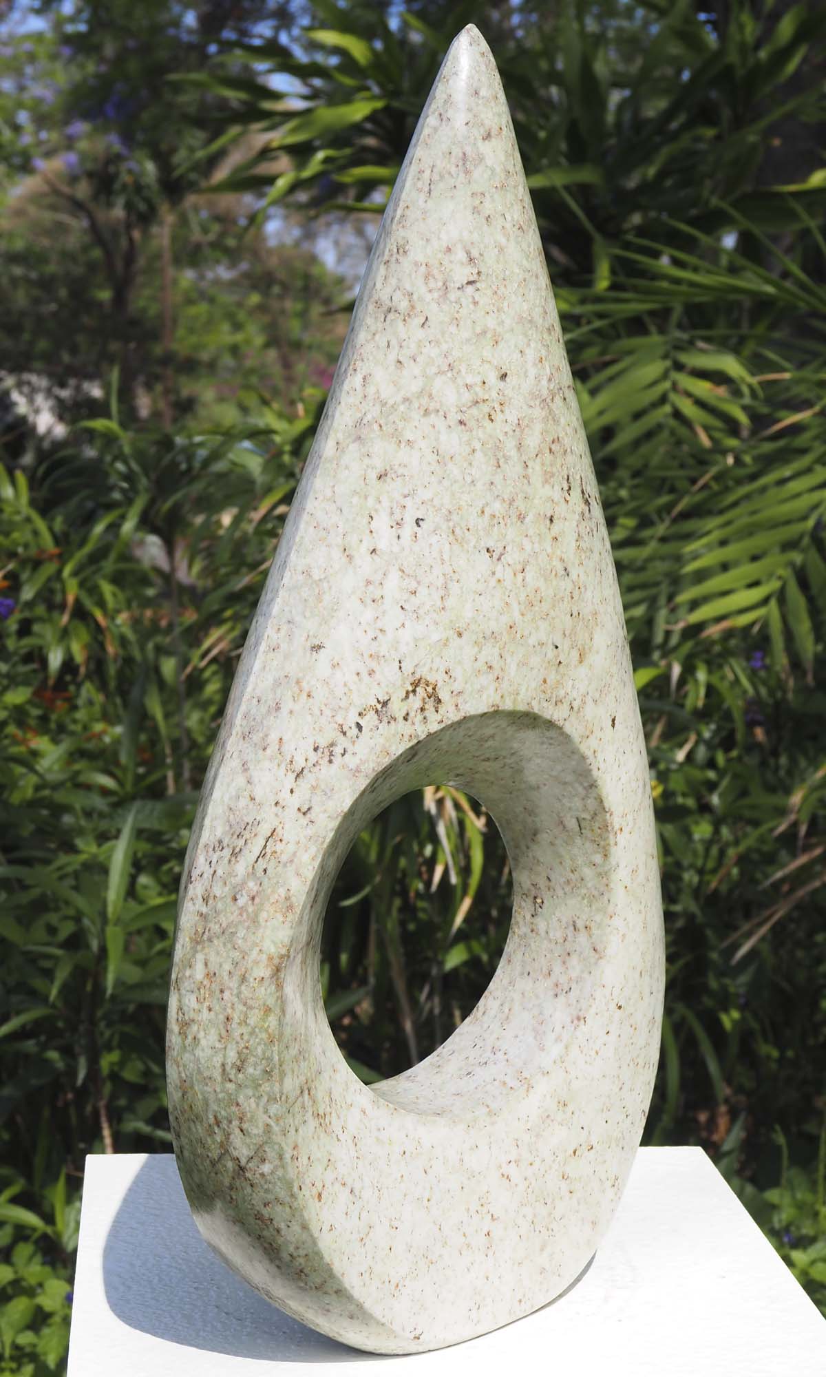 Original abstract art gift sculpture - Droplet by Michael Gwaravaza - side 1 left