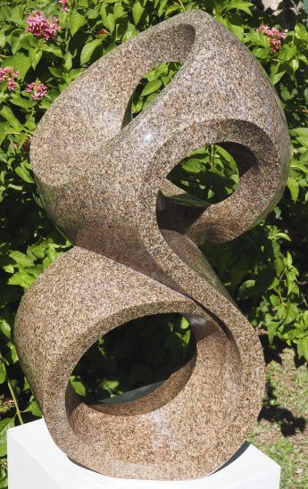 Outdoor abstract granite sculpture - Family Together by Munyaradzi Jeche - main image