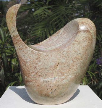 Bird sculpture Zimbabwe affordable art - Waiting4 Mother by Nesbert Mukomberanwa - main image