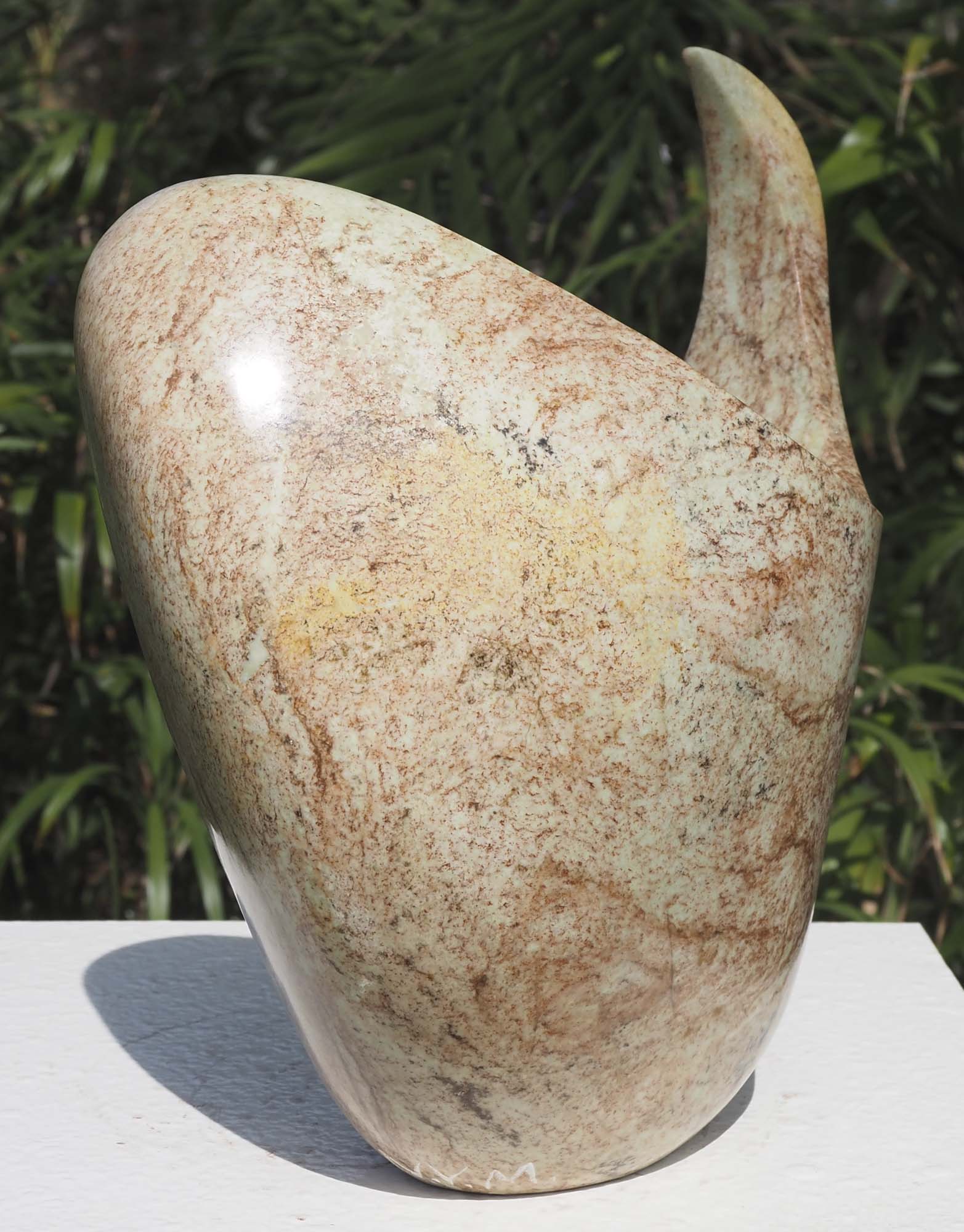 Bird sculpture Zimbabwe affordable art - Waiting4 Mother by Nesbert Mukomberanwa - back right