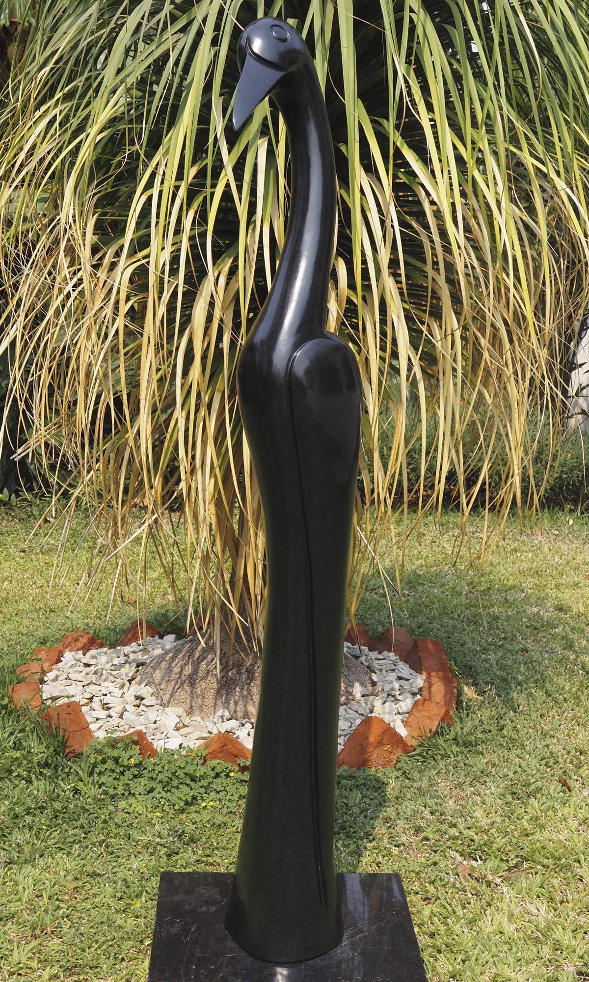 Bird sculpture UK garden art - Majestic Tranquility by Peter Chidzonga - view 2