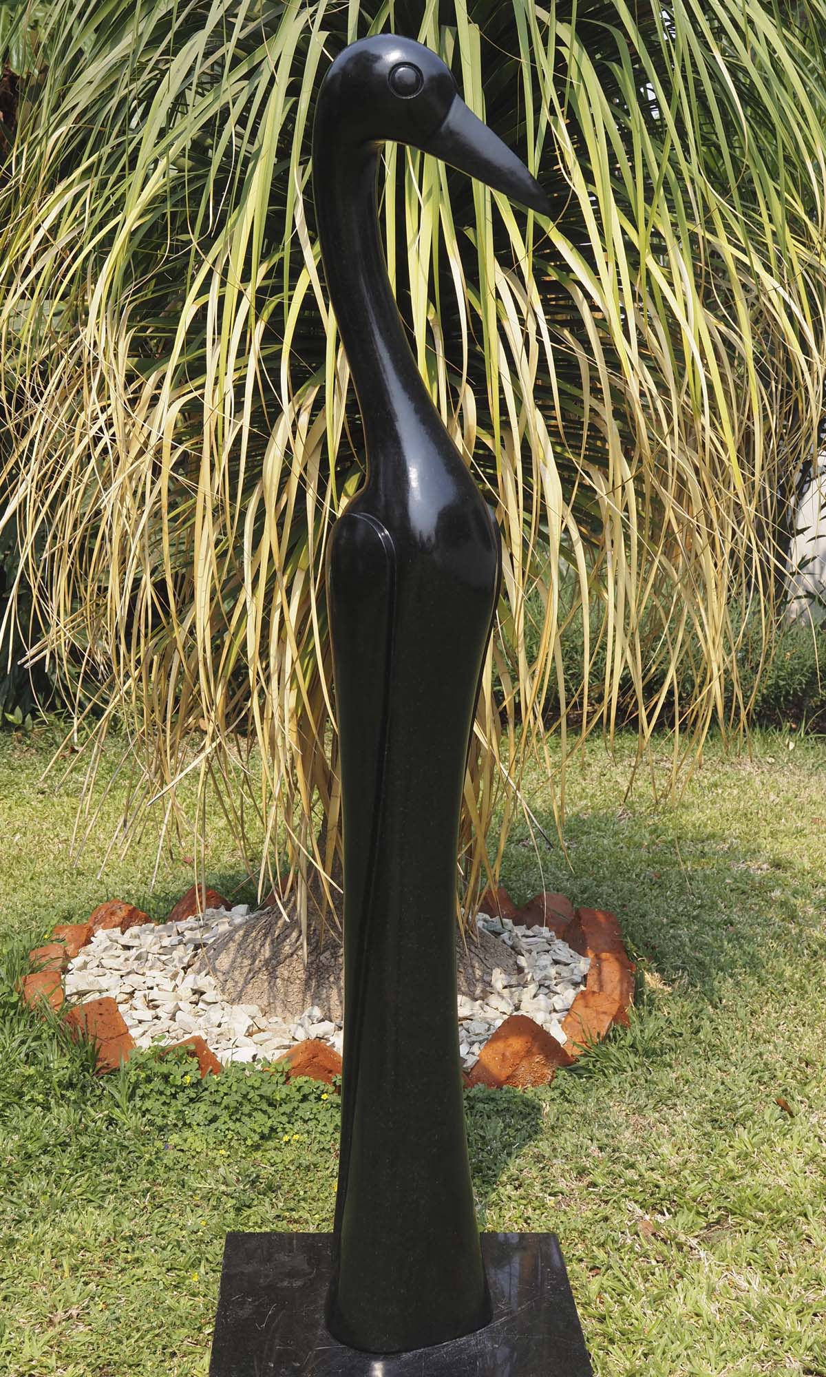 Bird sculpture UK garden art - Majestic Tranquility by Peter Chidzonga - view 4