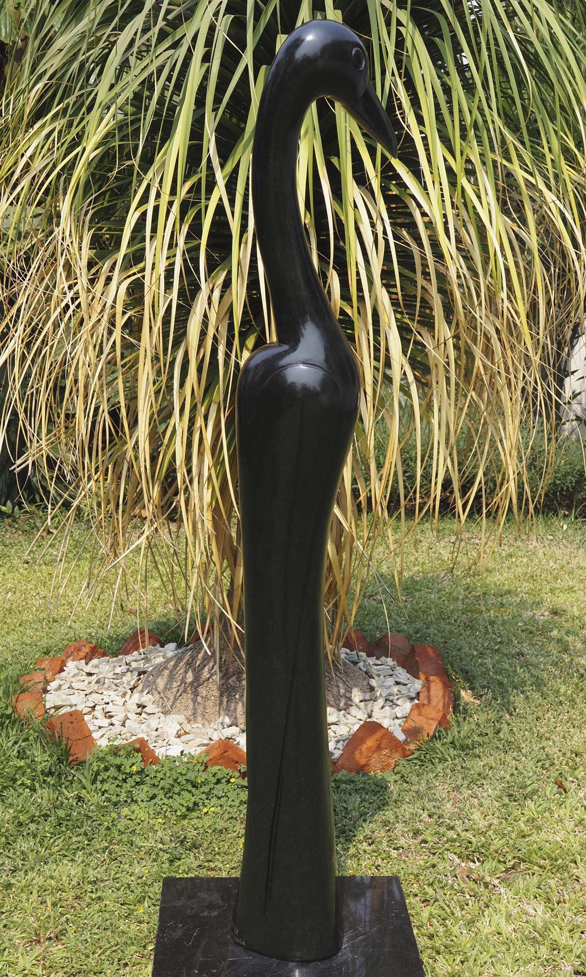 Bird sculpture UK garden art - Majestic Tranquility by Peter Chidzonga - view 5