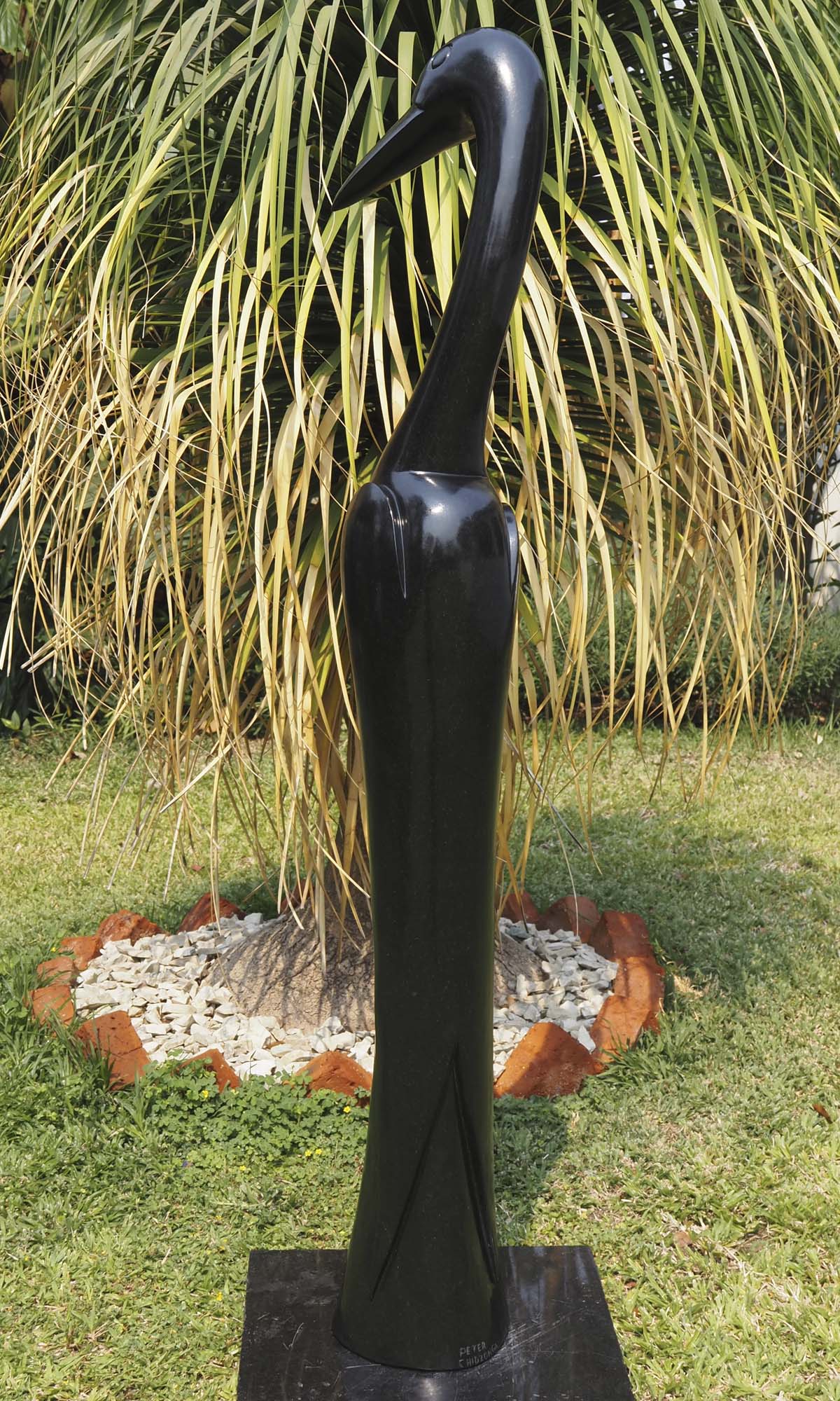 Bird sculpture UK garden art - Majestic Tranquility by Peter Chidzonga - view 6