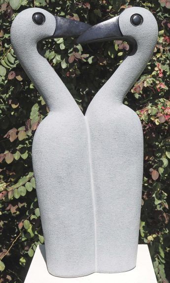 Unique stone birds carving sculpture - Devotion by Peter Chidzonga - main image