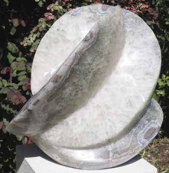 Contemporary Zimbabwe sculpture white stone - Reunion by Tafadzwa Tandi - main image