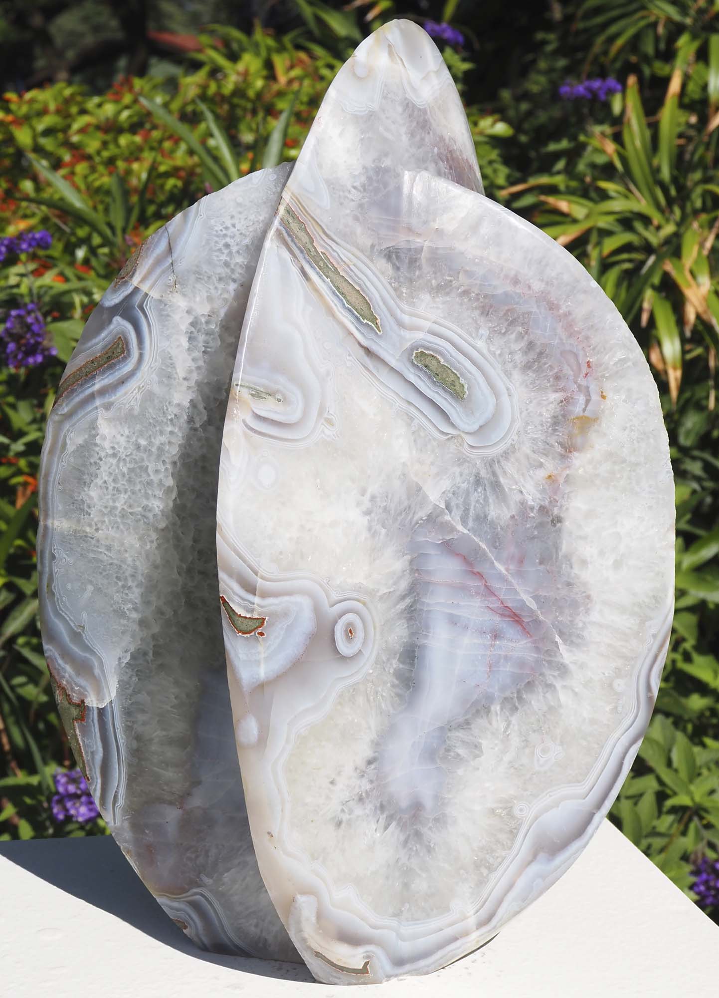 Round semi-precious carved stone sculpture - Nice To Meet You by Tafadzwa Tandi - view 2