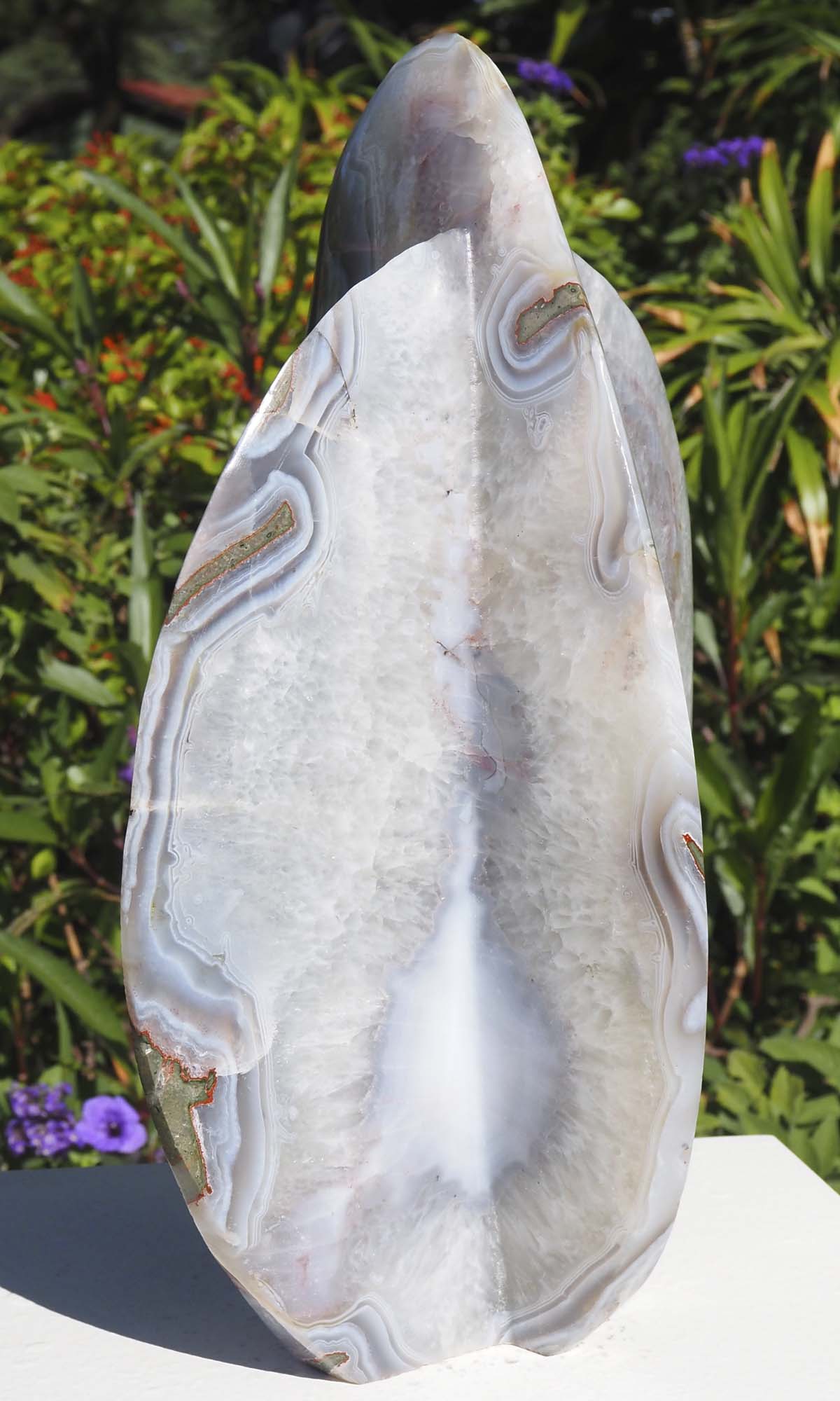 Round semi-precious carved stone sculpture - Nice To Meet You by Tafadzwa Tandi - view 4