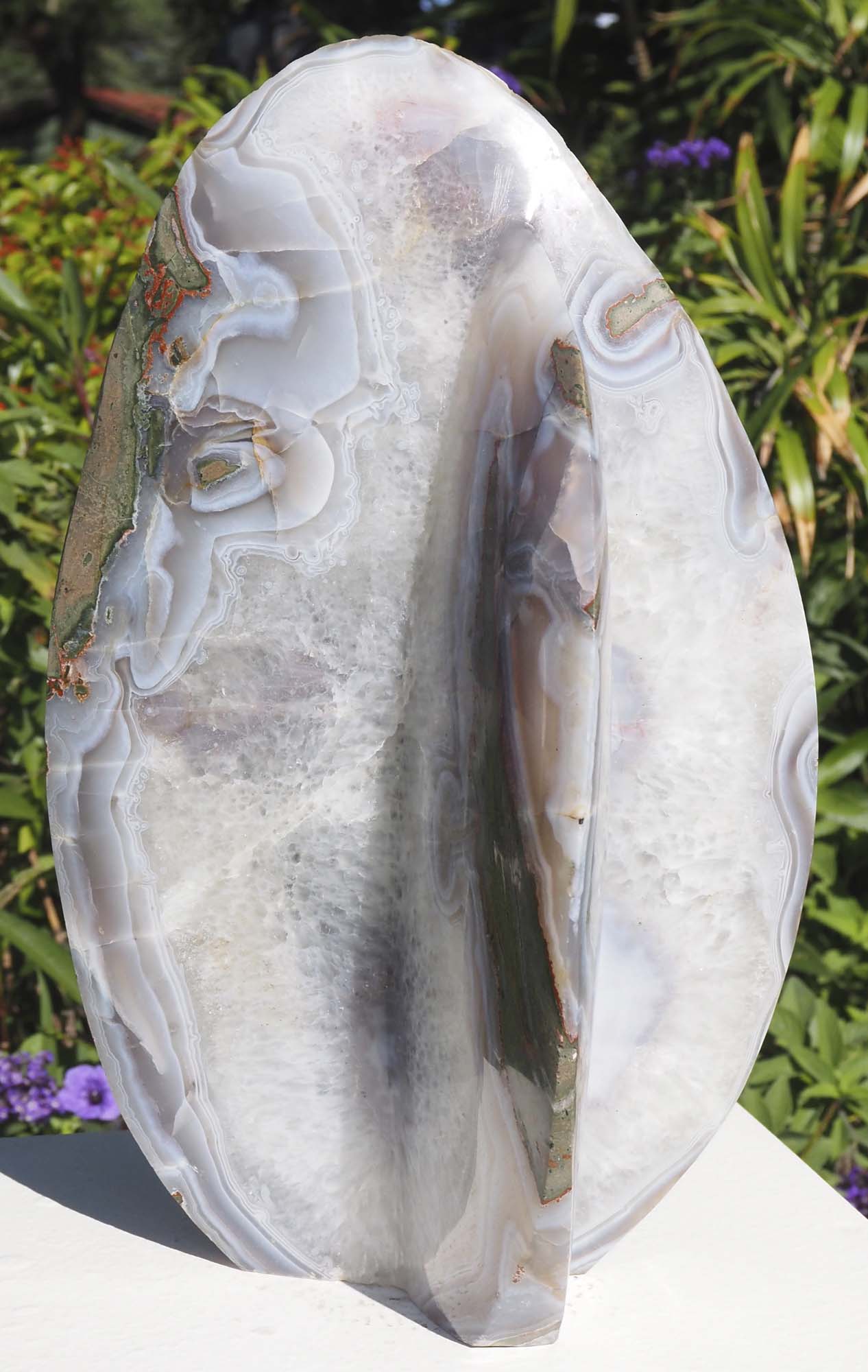 Round semi-precious carved stone sculpture - Nice To Meet You by Tafadzwa Tandi - view 5