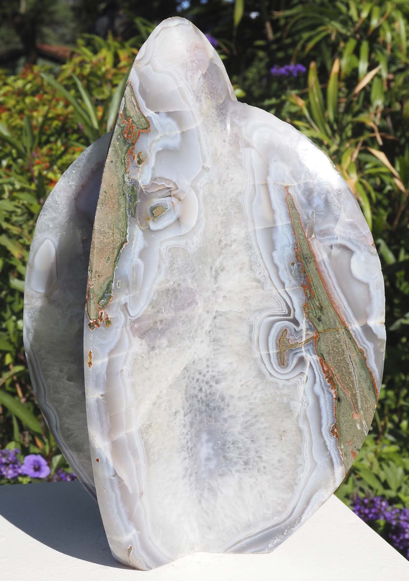 Round semi-precious carved stone sculpture - Nice To Meet You by Tafadzwa Tandi - view 6