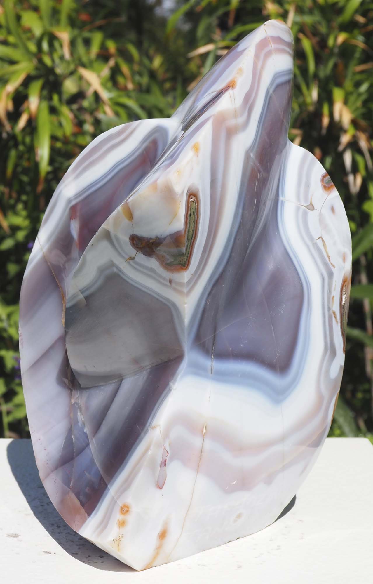 Semi-precious purple stone African art - Missing You by Tafadzwa Tandi - right side