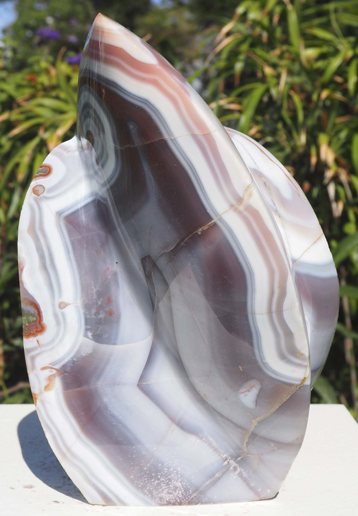 Semi-precious purple stone African art - Missing You by Tafadzwa Tandi - back right