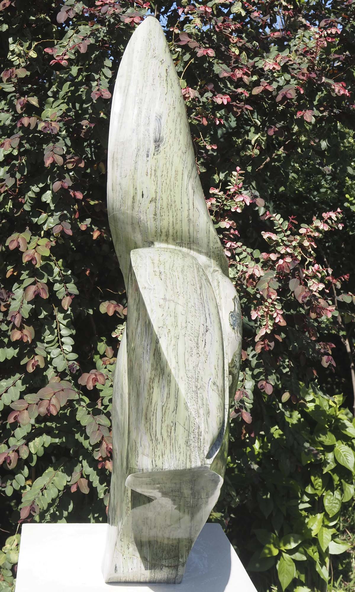 UK garden outdoor flower sculpture feature - Brighter Days by Tendai Gwaravaza - right side