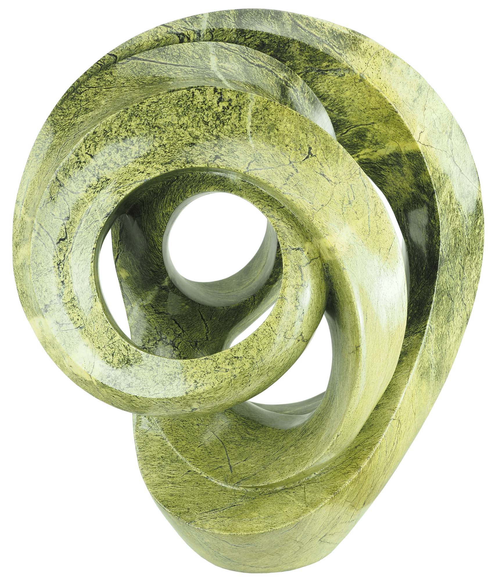 Round sculpture unique affordable art - Handfasting Couple by Willard Bopoto - from above