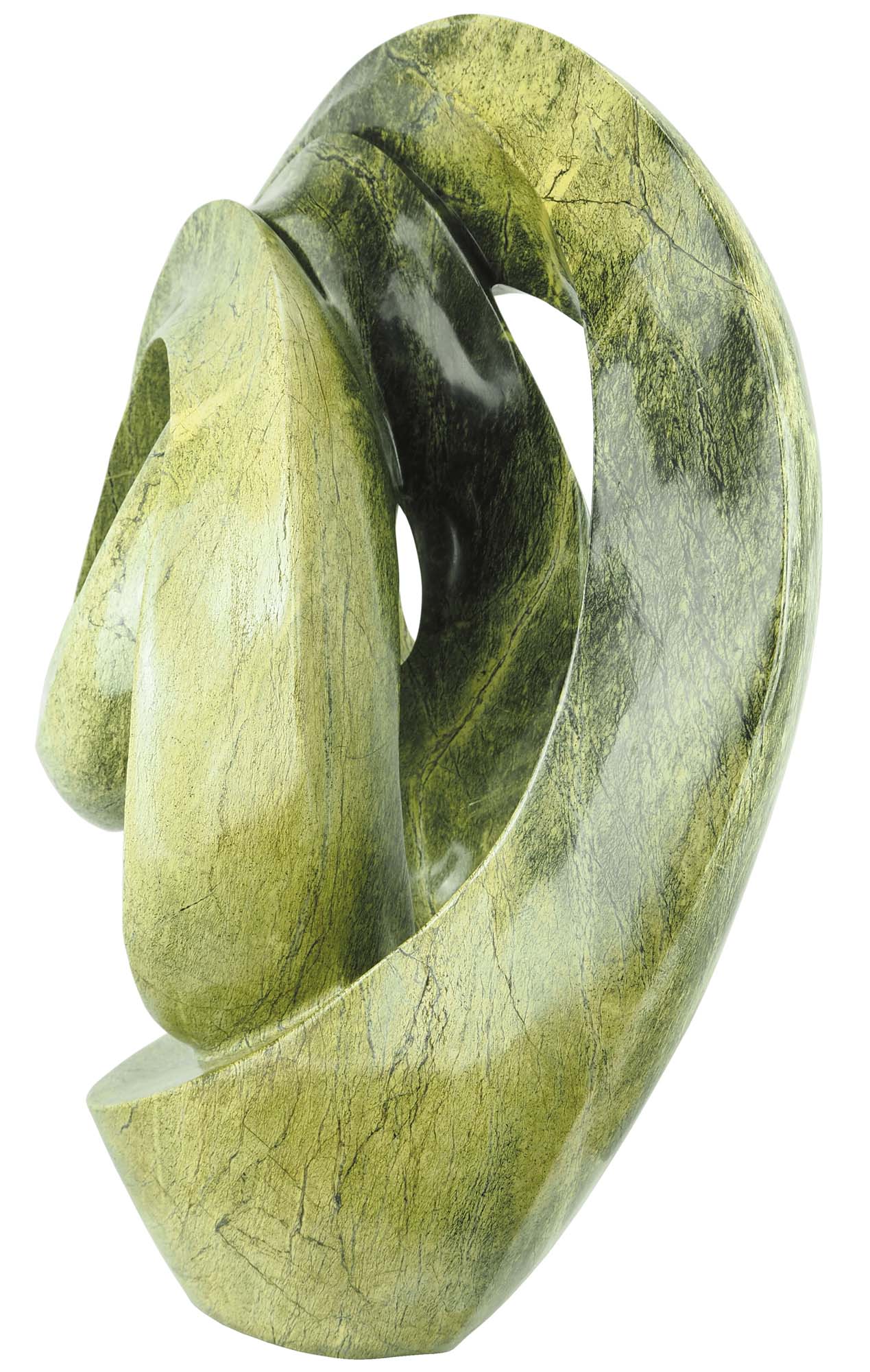 Round sculpture unique affordable art - Handfasting Couple by Willard Bopoto - right side