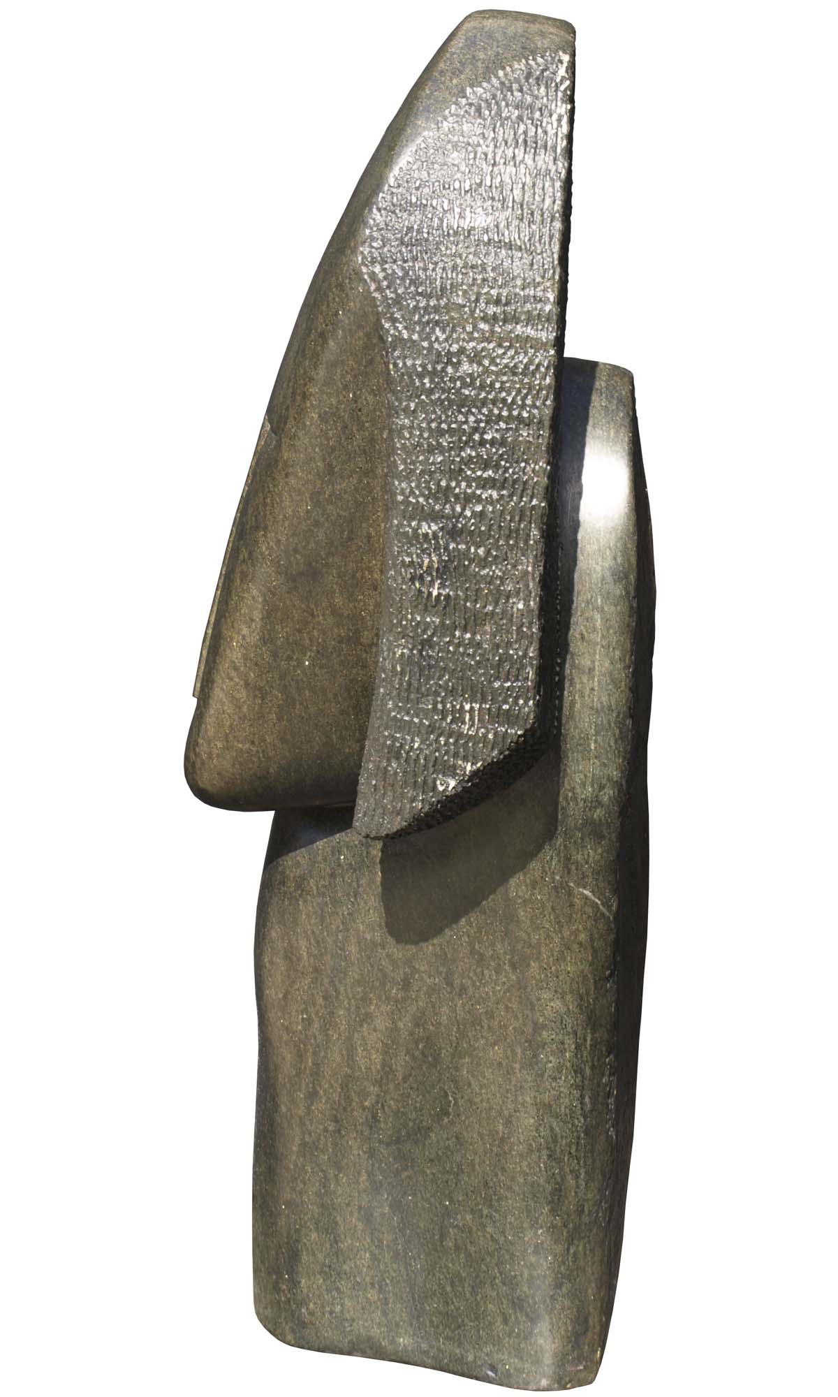 Shona stone sculpture Traditional Spirit Man by Zimbabwe's most famous sculptor Henry Munyaradzi - right side