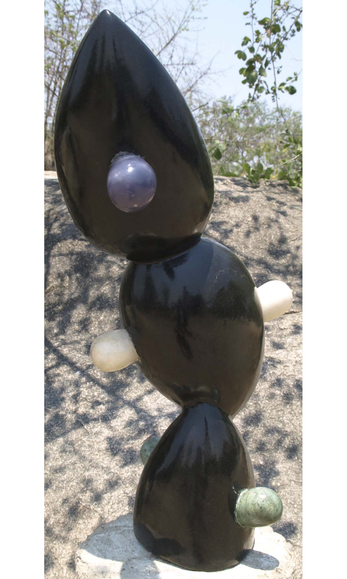 Mixed media stone sculpture female artist - Water Molecule by Agnes Mupariwa - image III