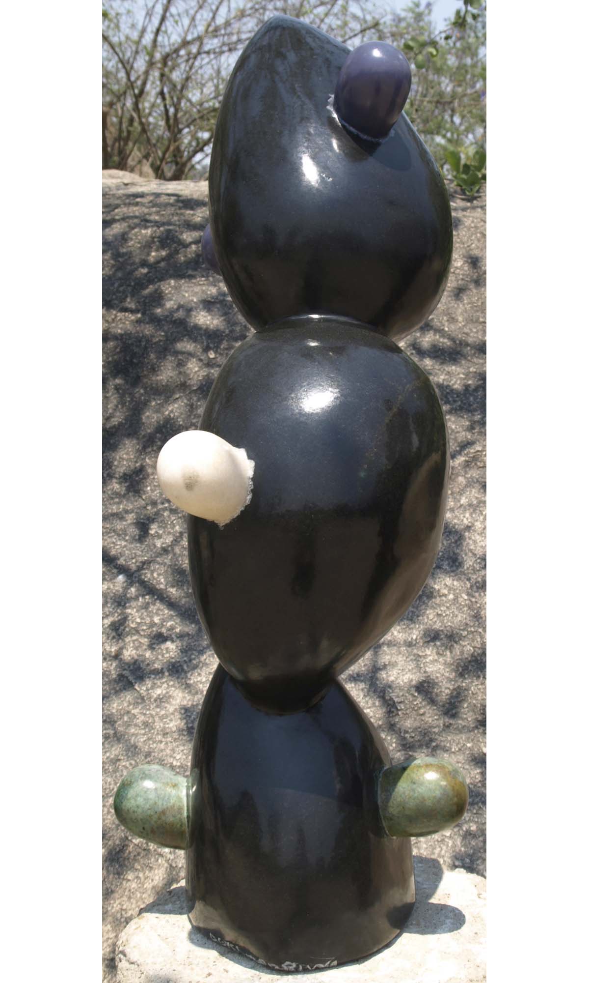 Mixed media stone sculpture female artist - Water Molecule by Agnes Mupariwa - image IV