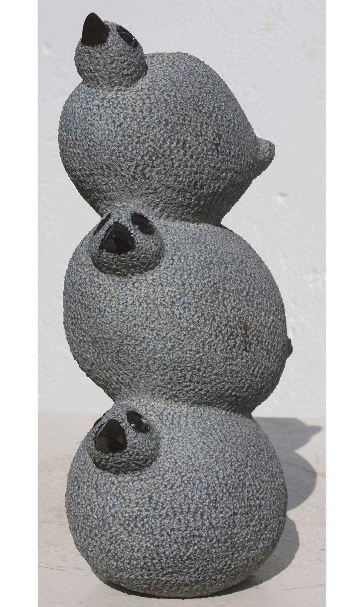 Zimbabwe stone sculpture of birds - Lifting One Another by Royal Katiyo - front right