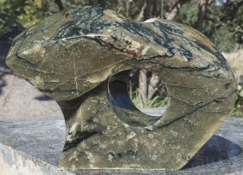 Affordable art abstract stone sculpture - New Leaf by Antony Masamba - main image